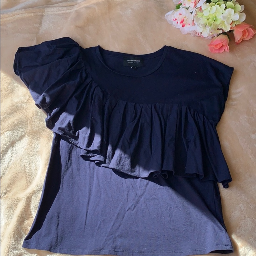 Banana Republic ruffle shirt